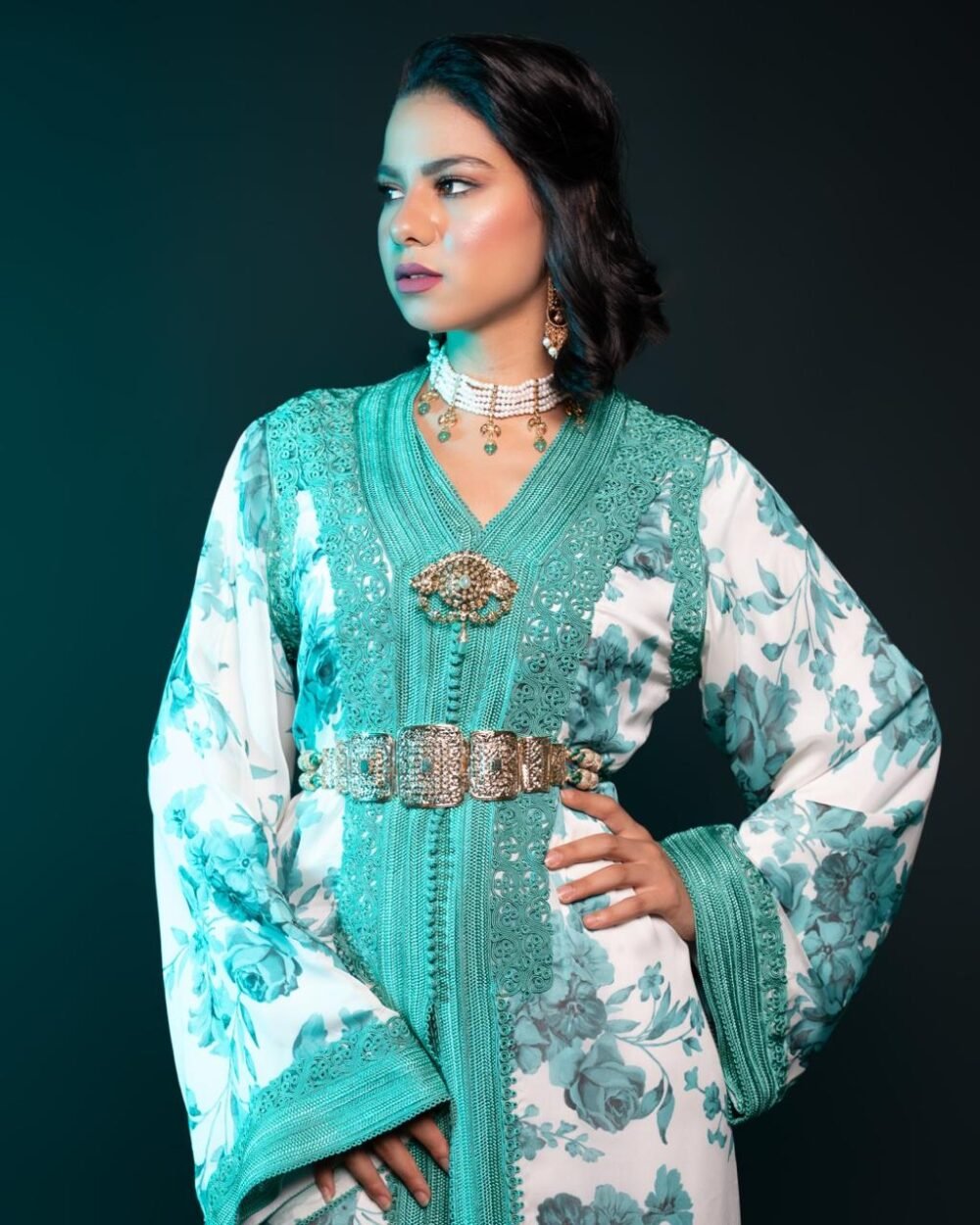 Caftan Mousseline Imprimée